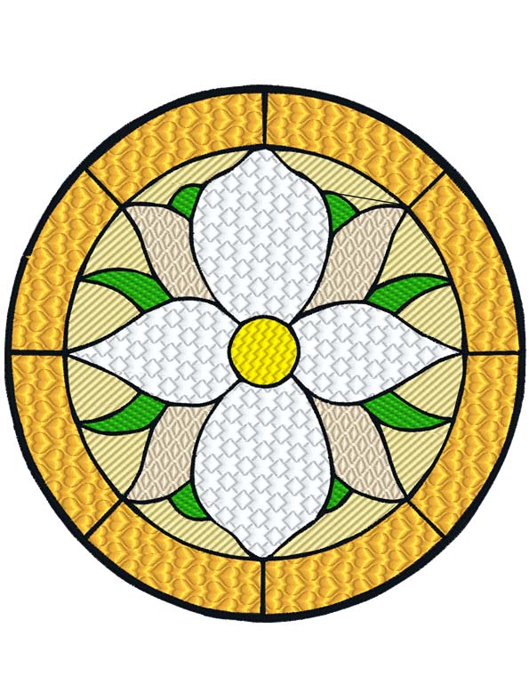 Stained Glass Flower 3